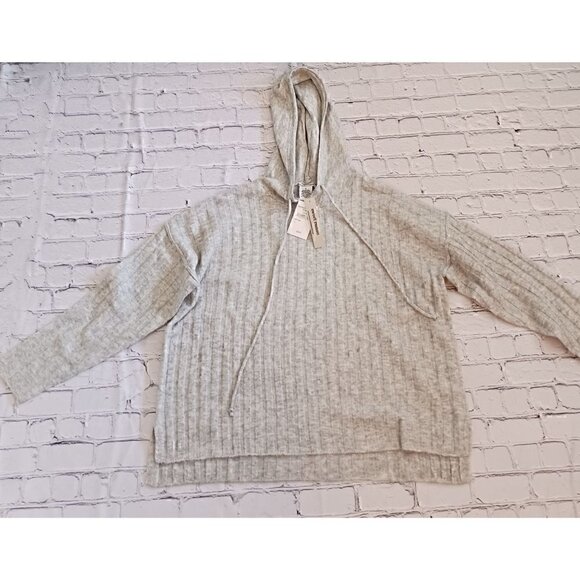 Sweet Romeo Grey Sweater Rib Knit Hoodie/NWT, Size Small - Picture 1 of 4